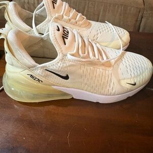 Nike Air Max 270 White and Yellow Sneakers